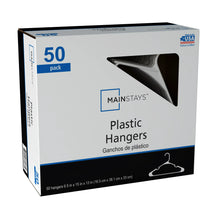 Load image into Gallery viewer, Mainstays Clothing Hangers, 50 Pack, White, Durable Plastic
