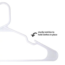 Load image into Gallery viewer, Mainstays Clothing Hangers, 50 Pack, White, Durable Plastic