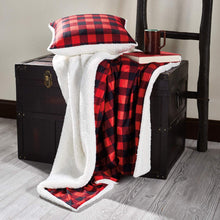 Load image into Gallery viewer, G.H Bass & Co. Buffalo Check Sherpa Throw & Pillow 2-Pack Set