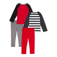 Load image into Gallery viewer, Toddler Boy Long-Sleeve Graphic T-Shirt, Active Pants & Jersey Pants Outfit Set, 4-Piece