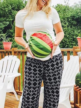 Load image into Gallery viewer, Watermelon Print Short Sleeve Maternity/Pregnancy T-Shirt