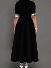 Load image into Gallery viewer, Plaid & Buttons Maternity Maxi Dress