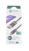 Load image into Gallery viewer, IHome Black 5 ft. USB Type-C Charge & Sync Cable