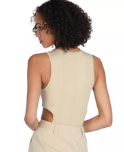 Load image into Gallery viewer, Nicole Williams English Cutout Ribbed Bodysuit