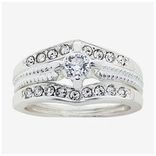 Load image into Gallery viewer, Sparkle Allure Cubic Zirconia Pure Silver Over Brass Cocktail Ring