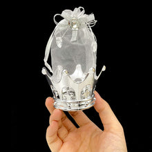 Load image into Gallery viewer, 12 Pieces Fillable Silver Crown with Pouch Party Favors