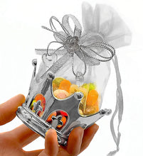 Load image into Gallery viewer, 12 Pieces Fillable Silver Crown with Pouch Party Favors