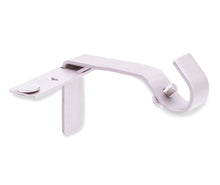 Load image into Gallery viewer, Fast Fit Brushed Nickel 5/8 Inch No Measure Curtain Rod Brackets, 2-Pack