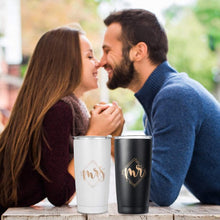 Load image into Gallery viewer, KEDRIAN Mr and Mrs Tumbler Set 20oz, Elegant Couple Gifts, Best Wedding Gifts for Couple, Mr and Mrs Gifts, Anniversary Gift for Couple, Engagement Gifts for Couples