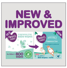 Load image into Gallery viewer, Parent Choice Fragrance Free Baby Wipes, 8 Flip-Top Packs (800) + 200 Bonus