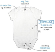 Load image into Gallery viewer, Fruit Of The Loom Baby Short Sleeve Breathable Bodysuits, 4 Pack