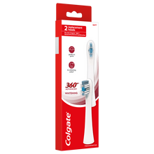 Load image into Gallery viewer, Colgate 360 Advanced Whitening Battery Toothbrush Replacement Head - 2 Count
