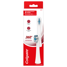 Load image into Gallery viewer, Colgate 360 Advanced Whitening Battery Toothbrush Replacement Head - 2 Count