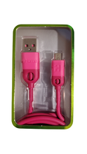 Load image into Gallery viewer, IHome Pink 5 ft. Charge & Sync Micro USB Cable