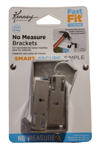 Load image into Gallery viewer, Fast Fit Brushed Nickel 5/8 Inch No Measure Curtain Rod Brackets, 2-Pack