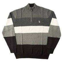 Load image into Gallery viewer, US POLO ASSOCIATION Quarter Zip Striped Cotton Sweater