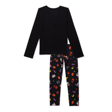 Load image into Gallery viewer, Halloween Girls Graphic Top and Leggings Outfit, 2-Piece Set
