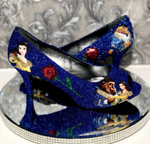 Load image into Gallery viewer, Beauty and the Beast Peep Toe Shoes