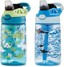 Load image into Gallery viewer, Contigo Kids 14 oz. Water Bottle 2-Pack - Dinos/Sharks
