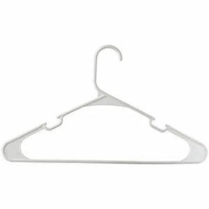 Mainstays Clothing Hangers, 50 Pack, White, Durable Plastic