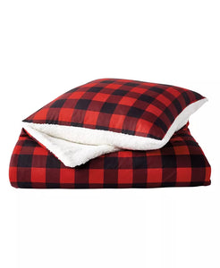 G.H Bass & Co. Buffalo Check Sherpa Throw & Pillow 2-Pack Set