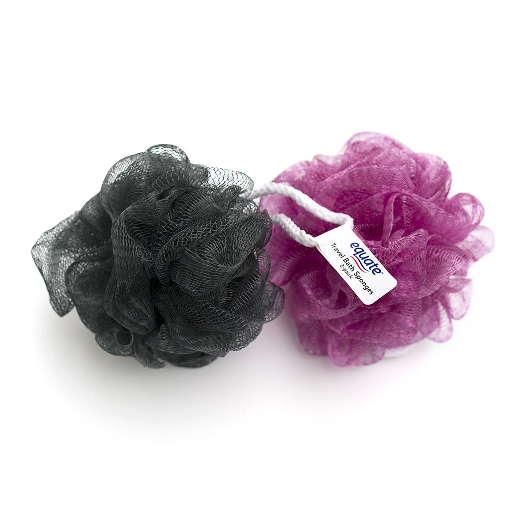 Travel Bath Sponges/Poufs, 2 ct.