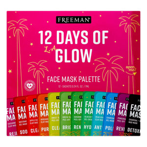 Freeman 12 Days of Glow Holiday Hydrating Facial Mask Gift Set, 12 Pieces