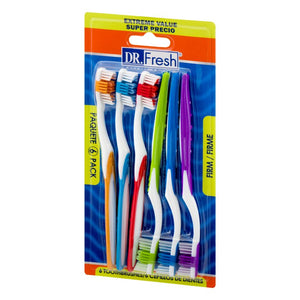 Dr. Fresh Dailies Toothbrushes, Firm, 6 Ct