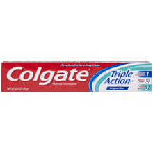 Load image into Gallery viewer, Colgate Triple Action Fluoride Toothpaste Original Mint, 6.0 Oz
