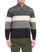 Load image into Gallery viewer, US POLO ASSOCIATION Quarter Zip Striped Cotton Sweater
