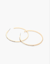 Load image into Gallery viewer, Gold Rhinestone Hoop Earrings
