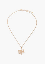 Load image into Gallery viewer, Gold Snake Pendant Necklace
