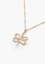 Load image into Gallery viewer, Gold Snake Pendant Necklace
