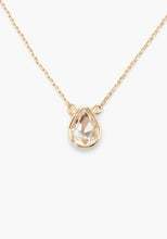 Load image into Gallery viewer, Gold Teardrop Stone Pendant Necklace
