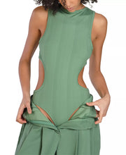 Load image into Gallery viewer, Nicole Williams English Cutout Ribbed Bodysuit
