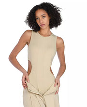 Load image into Gallery viewer, Nicole Williams English Cutout Ribbed Bodysuit
