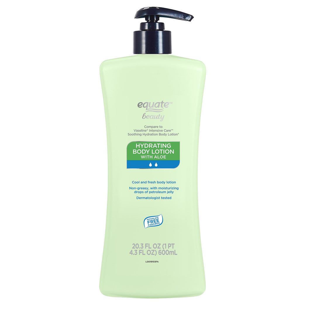 Equate Beauty Hydrating Body Lotion With Aloe, 20.3 Fl Oz