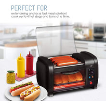 Load image into Gallery viewer, Elite Gourmet, 4 Bun Capacity, Hot Dog Roller &amp; Toaster Oven
