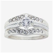 Load image into Gallery viewer, Sparkle Allure Cubic Zirconia Pure Silver Over Brass Cocktail Ring
