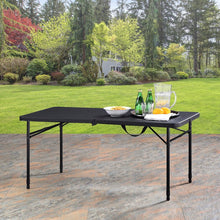 Load image into Gallery viewer, Mainstays 4&#39; Fold-In-Half Adjustable Table, Rich Black
