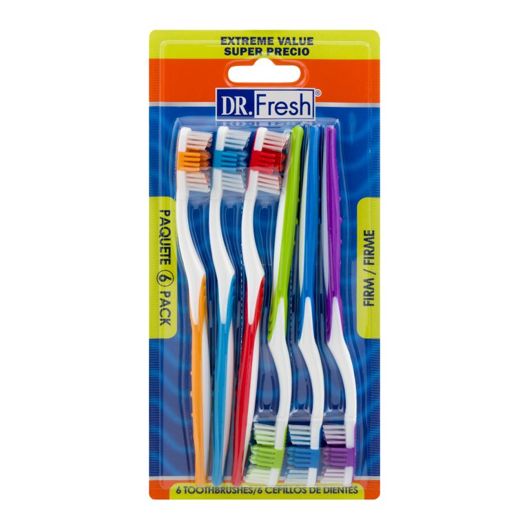 Dr. Fresh Dailies Toothbrushes, Firm, 6 Ct