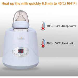 Lychee Baby Bottle Warmer 6-in-1 Smart Bottle Sterilizer & Food Heater for Breast Milk or Formula with LED-Display