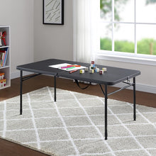 Load image into Gallery viewer, Mainstays 4&#39; Fold-In-Half Adjustable Table, Rich Black
