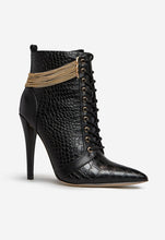 Load image into Gallery viewer, Keep Me High Chain Detail Stiletto Bootie
