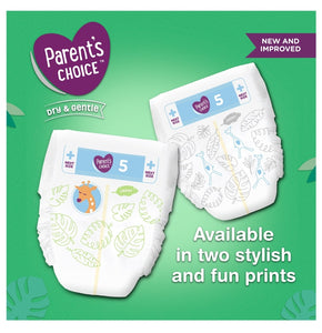 Parent's Choice Dry and Gentle Baby Diapers, Size 5, 156 Count