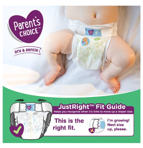 Parent's Choice Dry and Gentle Baby Diapers, Size 5, 156 Count