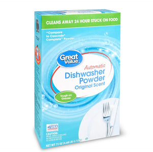 Great Value Automatic Dishwasher Powder, Original Scent, 75 oz