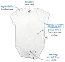 Load image into Gallery viewer, Fruit Of The Loom Baby Short Sleeve Breathable Bodysuits, 4 Pack
