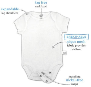 Fruit Of The Loom Baby Short Sleeve Breathable Bodysuits, 4 Pack