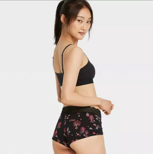 Women's Cotton Boy Shorts with Lace Waistband - Auden – Moms Exchange Store